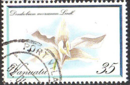 Vanuatu Poste Obl Yv:650 Dendrebium Micreanum Orchidée (Beau Cachet Rond) - Vanuatu (1980-...)