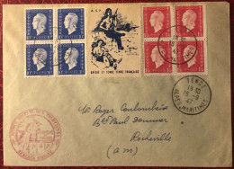 France, Divers Sur Enveloppe TAD TENDE 16.9.1947 + Vignette Armée Secrète Des Frontières - (C1065) - Liberazione