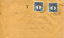 1919 Yugoslavia Bosnia Sarajevo Postage Due Cover - Otros & Sin Clasificación