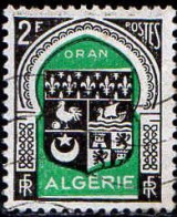 Algérie Poste Obl Yv:259 Mi:266 Oran Armoiries (Lign.Ondulées) - Gebraucht