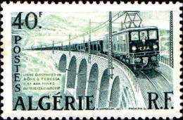 Algérie Poste N* Yv:340 Mi:364 Ligne électrifié De Bône à Tebessa (Trace De Charnière) - Unused Stamps