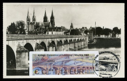 FRANCE (2022) Carte Maximum Card ATM LISA - émax Exposition Philatélique Moulins 2022 Pont Régemortes, Bridge, Puente - 2020-…