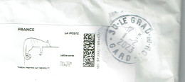 Lettre Expédiée Du Grau Du Roi Le 01-02-2023 Affranchie Avec Timbre Pris Sur Le Site De La Poste Thème Chats - Covers & Documents