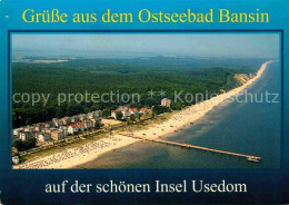 72844921 Bansin Ostseebad Fliegeraufnahme Mit Strand Und Seebruecke Seebad Bansi - Sonstige & Ohne Zuordnung