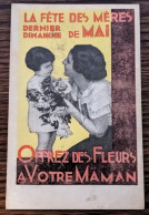 Carte Postale Ancienne : La Fête Des Mères - Dernier Dimanche De Mai - Unclassified