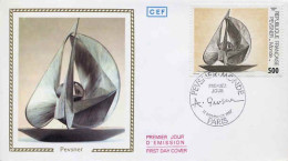 France Fdc Yv:2494 Mi:2631 Antoine Pevsner Monde Sculpture Paris 14-11-87 - 1980-1989
