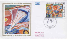 France Fdc Yv:2473 Mi:2605 Bram Van Velde Tableau Paris 25-4-87 - 1980-1989