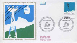 France Fdc Yv:2480 Mi:2613 Téléphérique Grenoble Grenoble 17-6-87 - 1980-1989