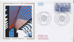 France Fdc Yv:2471/2472 Europa Architecture Moderne Fdc Paris 25-4-87 - 1980-1989