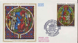 France Fdc Yv:2363 Mi:2494 Cathedrale De Strasbourg Vitrail Strasbourg 13-4-85 - 1980-1989