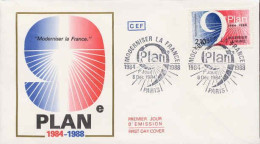 France Fdc Yv:2346 Mi:2475 9.Plan Moderniser La France Paris 8-12-84 - 1980-1989