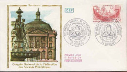 France Fdc Yv:2316 Mi:2449 57.Congrès Philatélique Bordeaux Bordeaux 9-6-84 - 1980-1989