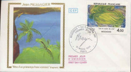 France Fdc Yv:2300 Mi:2433 Jean Messagier Les 4 Coins Du Ciel Paris 31-3-84 - 1980-1989