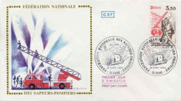 France Fdc Yv:2233 Mi:2352 Fédération Nationale Des Sapeurs-pompiers Reims 18-9-82 - 1980-1989