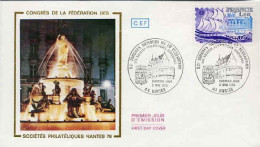 France Fdc Yv:2048 Mi:2150 52.Congrès Philatélique Nantes Voilier Nantes 5-5-79 - 1970-1979