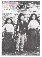 Portugal Apparitions De Fatima Les Trois Petits Bergers Carte Maximum 1992 Maxicard - Cristianismo