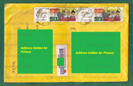 INDIA 2024 Inde Indien - Registered Letter / Cover With AZADI KA AMRIT MAHOTSAV Stamps - MAHATMA GANDHI, Red Fort, Flag - Covers & Documents