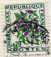 France Taxe Obl Yv: 98 Mi:104 Timbre Taxe Pervenche (cachet Rond) - 1960-.... Afgestempeld