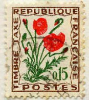 France Taxe Obl Yv: 97 Mi:98 Coquelicot (Beau Cachet Rond) - 1960-.... Oblitérés