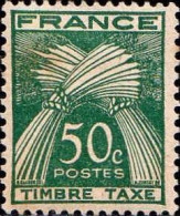France Taxe N* Yv: 80 Mi:83 Epis De Blé (Trace De Charnière) - 1859-1959.. Ungebraucht