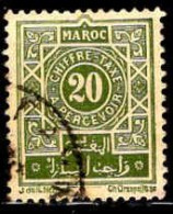 Maroc (Prot.Fr) Taxe Obl Yv:30 Mi:14 Chiffre-Taxe A Percevoir (Beau Cachet Rond) - Segnatasse