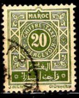 Maroc (Prot.Fr) Taxe Obl Yv:30 Mi:14 Chiffre-Taxe A Percevoir (Beau Cachet Rond) - Strafport