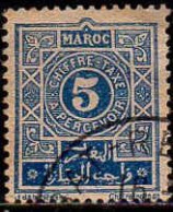 Maroc (Prot.Fr) Taxe Obl Yv:28 Mi:12 Chiffre-Taxe A Percevoir (Beau Cachet Rond) - Strafport