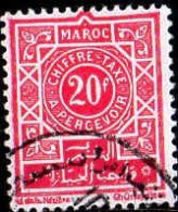 Maroc (Prot.Fr) Taxe Obl Yv:55 Mi:28 Chiffre-Taxe A Percevoir (TB Cachet Rond) - Postage Due