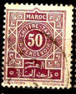 Maroc (Prot.Fr) Taxe Obl Yv:32 Mi:16 Chiffre-Taxe A Percevoir (Beau Cachet Rond) - Segnatasse
