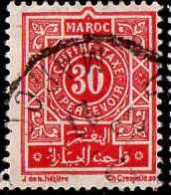 Maroc (Prot.Fr) Taxe Obl Yv:31 Mi:15 Chiffre-Taxe A Percevoir (Beau Cachet Rond) - Timbres-taxe