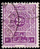 Maroc (Prot.Fr) Taxe Obl Yv:34 Mi:18 Chiffre-Taxe A Percevoir (Beau Cachet Rond) - Timbres-taxe