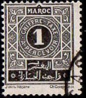 Maroc (Prot.Fr) Taxe Obl Yv:27 Mi:11 Chiffre-Taxe A Percevoir (cachet Rond) - Impuestos