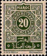 Maroc (Prot.Fr) Taxe N* Yv:30 Mi:14 Chiffre-Taxe A Percevoir (Trace De Charnière) - Strafport