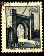 Maroc (Prot.Fr) Poste Obl Yv:348 Mi:391 Bab El Mrissa Salé (Beau Cachet Rond) - Used Stamps