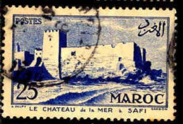 Maroc (Prot.Fr) Poste Obl Yv:357 Mi:400 Le Château De La Mer Safi (Beau Cachet Rond) - Usati