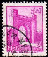 Maroc (Prot.Fr) Poste Obl Yv:347 Mi:390 Bab El Mrissa Salé (TB Cachet Rond) - Usati