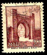 Maroc (Prot.Fr) Poste Obl Yv:345 Mi:388 Bab El Mrissa Salé (Beau Cachet Rond) - Gebraucht