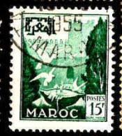 Maroc (Prot.Fr) Poste Obl Yv:333 Mi:339 Vasque Aux Pigeons (TB Cachet Rond) - Usados