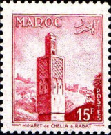 Maroc (Prot.Fr) Poste N* Yv:354 Mi:397 Minaret De Chella Rabat (sans Gomme) - Neufs