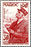 Maroc (Prot.Fr) Poste N* Yv:337 Mi:378 Maréchal Lyautey (sans Gomme) - Unused Stamps