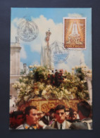 Portugal Carte Maximum Notre Dame De Fatima 1968 Maxicard Our Lady Of Fatima - Cristianismo