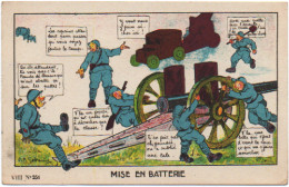 Militaria - Militaire : Guerre 1914-18 : Humoristiques : Mise En Batterie - VIII N° 251 : Illustrateur - Godreine - Humoristiques