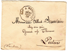 1903  CAD  Convoyeur De GAP à MARSEILLE  Envoyée à PERTUIS - Storia Postale