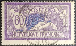 N°144 MERSON 60c Violet Et Bleu. Cachet De 1922 à Paris (Rue D'Enghien) - 1900-27 Merson