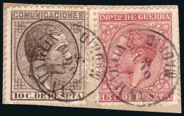 Madrid - Edi O 192+188 - Fragmento Mat Fech. Tp. II "San Martín" - Used Stamps