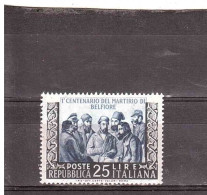 1952 L.25 MARTIRIO DI BELFIORE - 1946-60: Poststempel