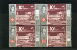 MALTA - 1965  10d  DEFINITIVE  BLOCK OF 4  MINT NH - Malte