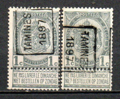 106 Voorafstempeling Op Nr 53 - TAMINES 1897 - Positie A & B - Rollo De Sellos 1894-99