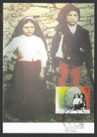 Portugal Apparitions Fatima Les Trois Petits Bergers Visite Pape Jean Paul II Carte Maximum 2000 Pope Maxicard - Cristianismo