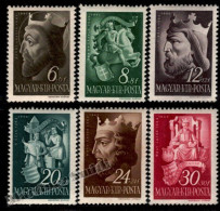 Hongrie - Hungary 1943 Yvert 606-11, Saint Ladislas, Bela IV, Louis 1st... In Profit - MNH - Ungebraucht